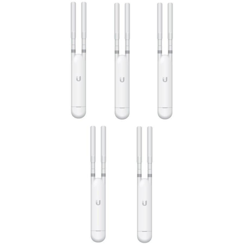 Точка доступа Ubiquiti UniFi UAP-AC-M-5 5-pack (AC1200, 2x2 MIMO, 1x10/100/1000 Mbps, PoE, MESH, без адаптеров питания)